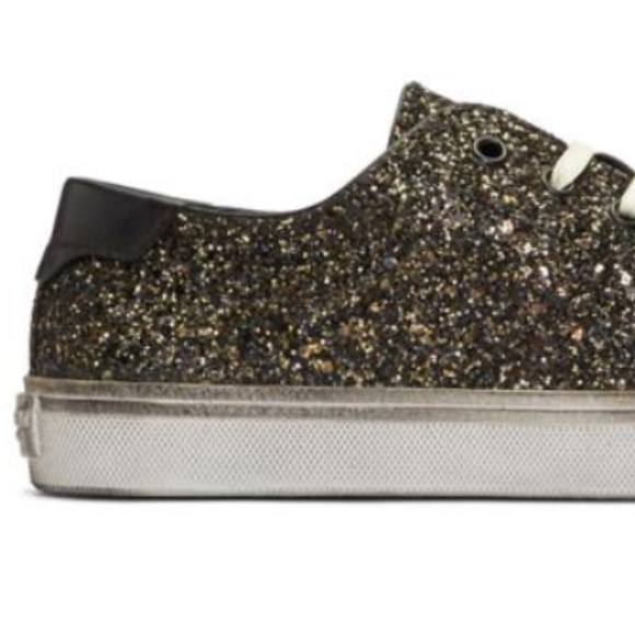 SAINT LAURENT BEDFORD SNEAKERS - In Leather And Gl - Picture 1 of 3